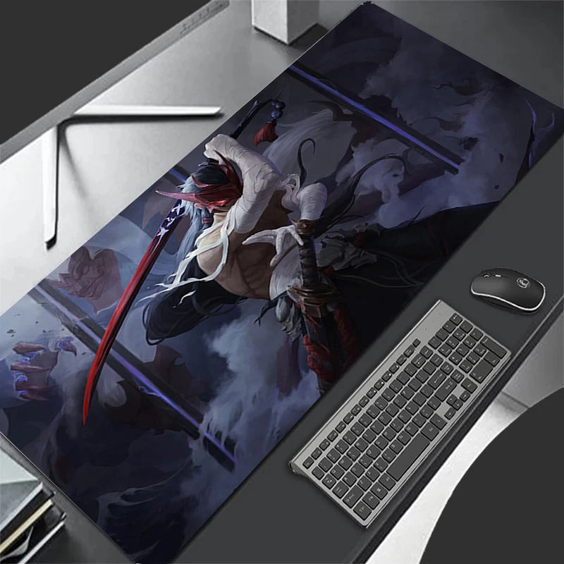 Mousepad Computer Gaming Accessories Keyboard Pad Office PC Rubber Mouse Pad Decoracion L-league of Legends Yone Desk Mouse Mat