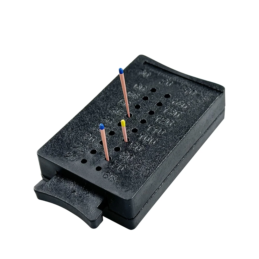 Plastic Dental Endo Rulers Span Black Gutta Percha Cutter For Precise Measuring & Cutting Measure Scale Dentistry Endodontic Box