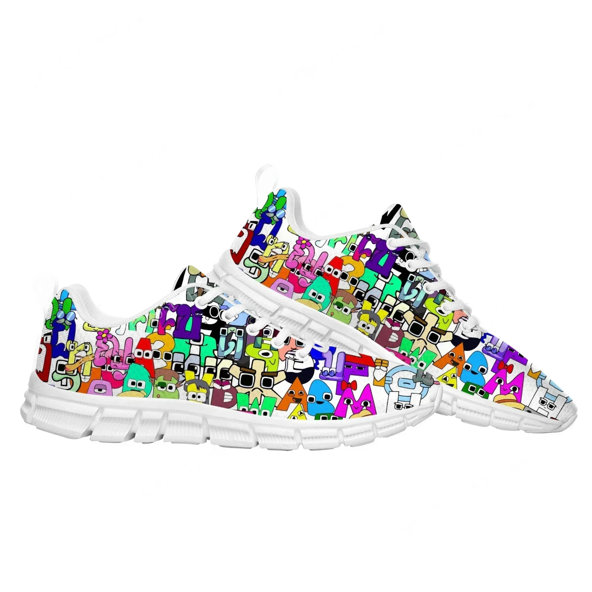 

Кроссовки Alphabet Lore Sports: индивидуальный дизайн, мультяшные персонажи, для мужчин и женщин, на заказ, парные, с индивидуальной подгонкой