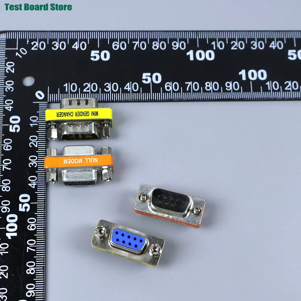 1/2/5PCS DB9 9P Mini Null Modem Female To Female/Male To Male/Female RS232 Serial Port to VGA Converter