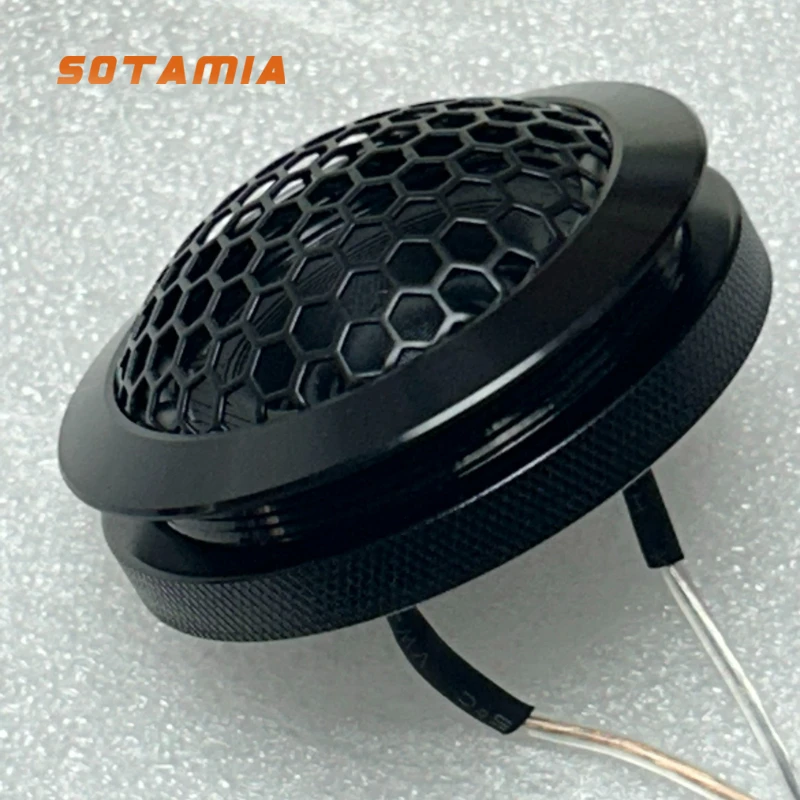 SOTAMIA 1pcs 54mm Mini Tweeter (black/silver) 4 Ohm 15W Car Core Components Audiophile Sound Quality Aluminum Alloy Speaker