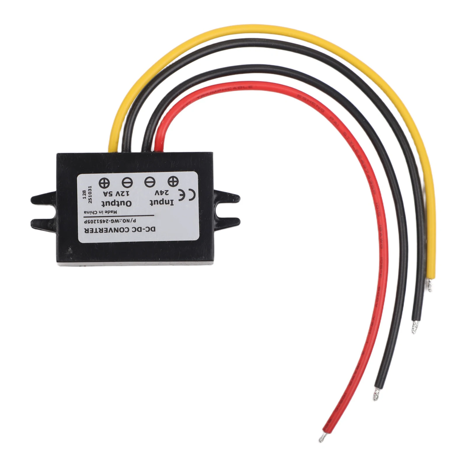Power Converter Voltage Converter Truck Adapter Waterproof 18V 36V DC To 12V DC 5A 60W 46.5 X 31.5 X 18mm Black