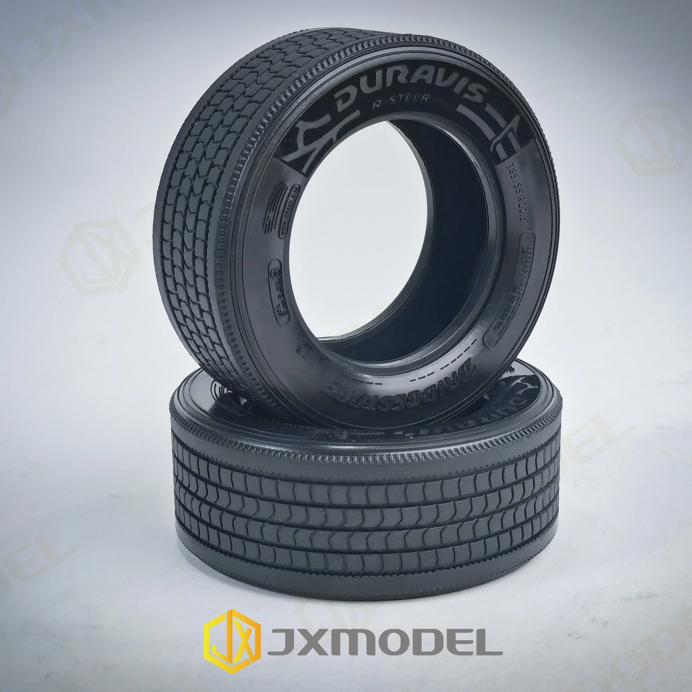 1 Par de Neumáticos Anchos y Estrechos para Camión RC, Neumáticos JXMODEL para Camión de Remolque Tamiya RC 1/14, Semirremolque 770S TGX FH16, Piezas