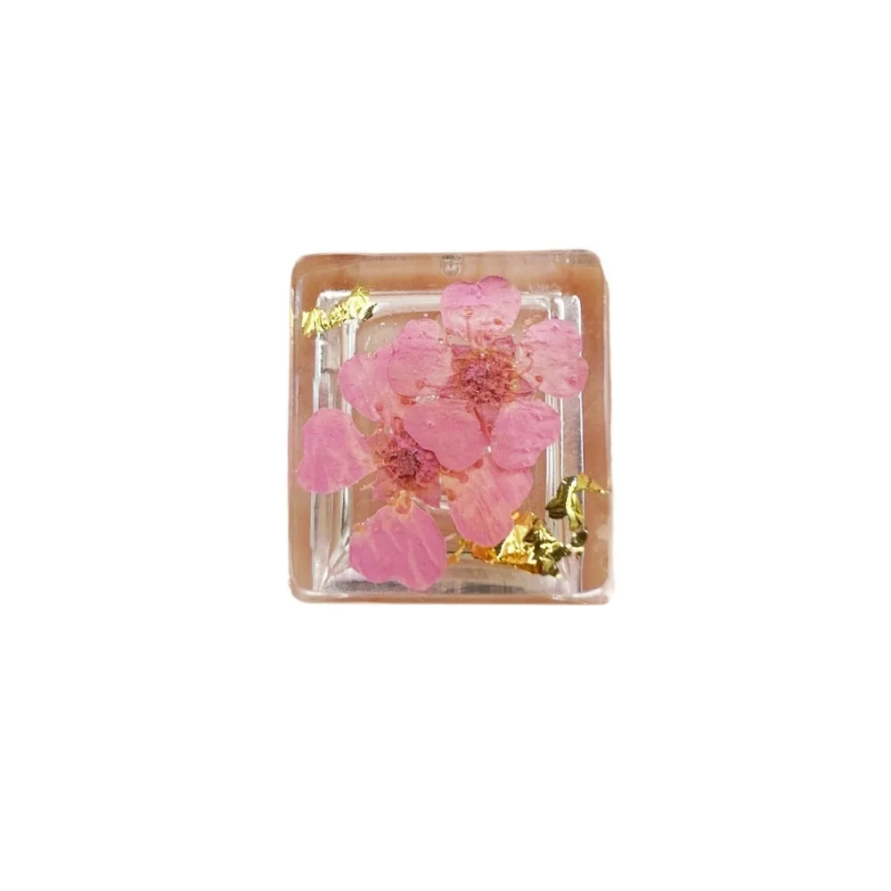 

Translucent Dried Flower Keycaps Gypsophila OEM R4 Mechanical Keyboard Keycap Decoration Dried Flower Resin Keycap Cross Axis