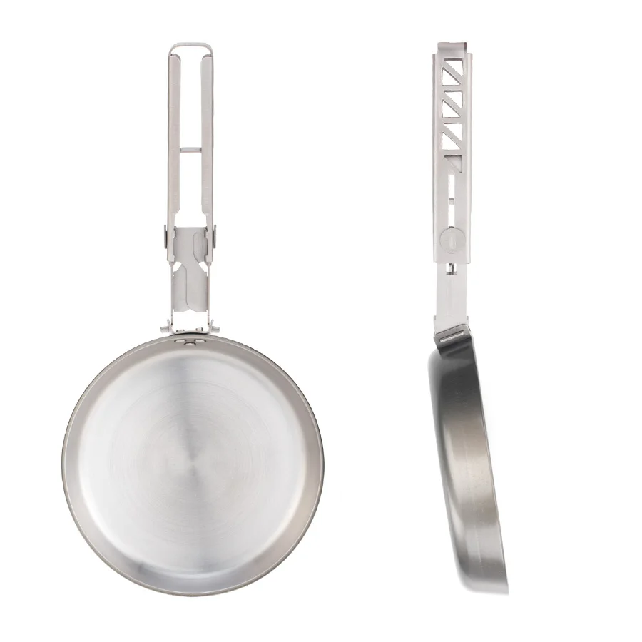 Keith Titanium 122g Ultralight Folding Pans 140ml Fried Steak Cooking Eggs Portable Outdoor Camp Picnic Cooker Ti6032