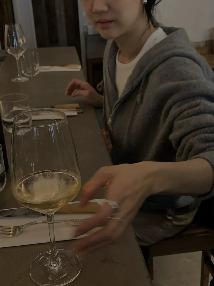 

Ele Hooded Open Cardigan Knitted Sweater Zipper Design Women's Faion Spring Early ort Sle Comfortable Fit Knitwear