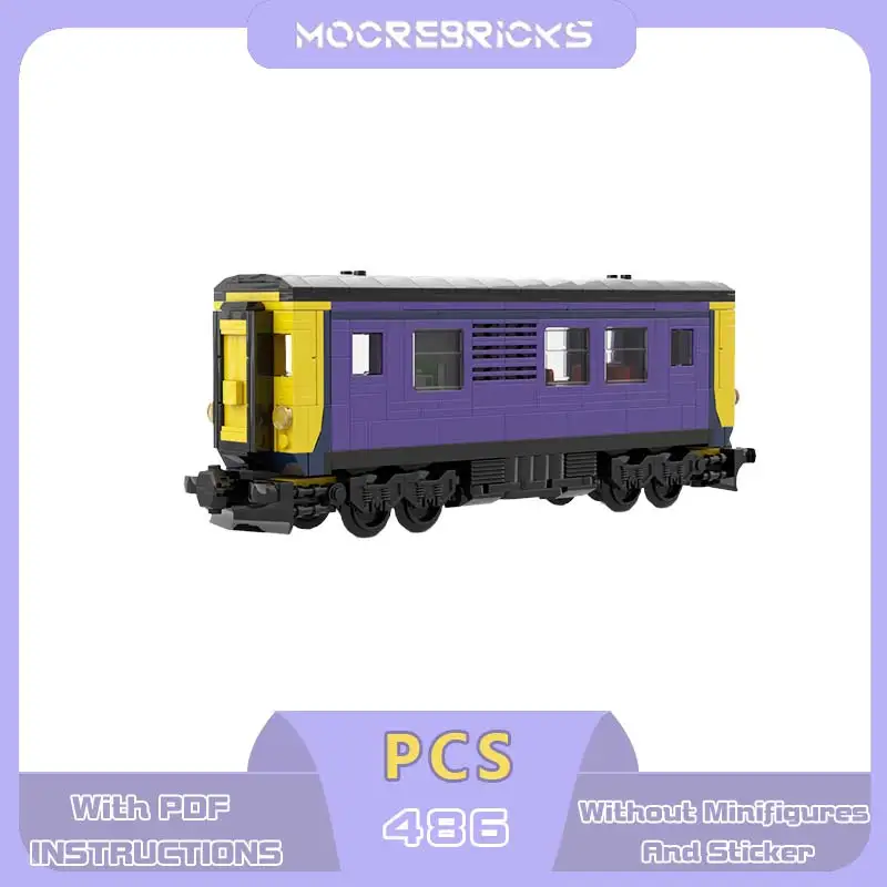 MOC Track Inspection Railcar Building Blocks Set Railway Maintenance Engineering Vehicle Model Service Train Toy Adult Gift