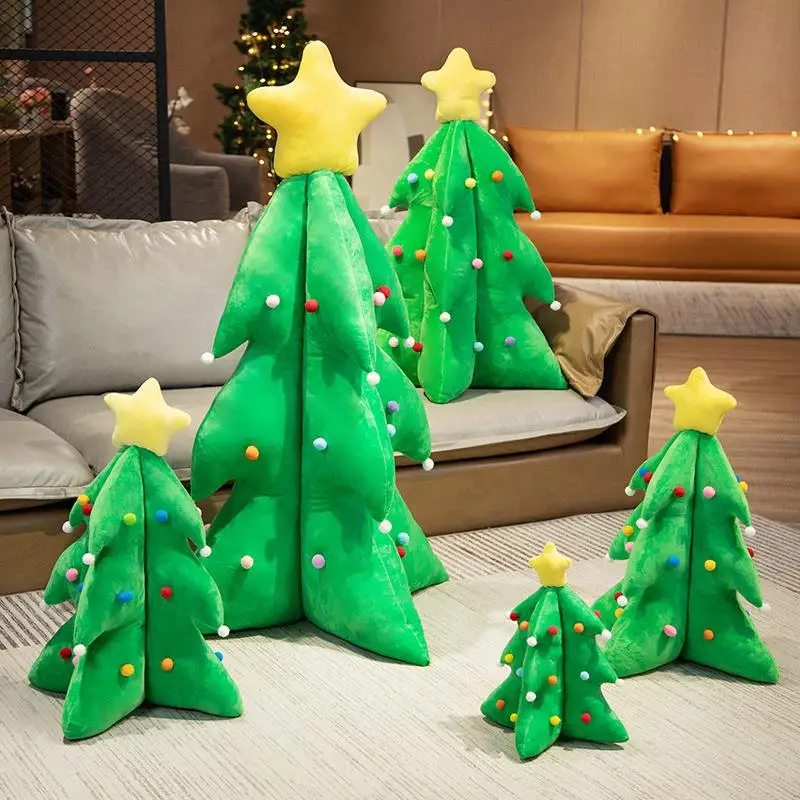 85CM Glowing and Singing Light Up LED Christmas Tree Plush Toys Cute Evergreen Pillow Dolls Wishing Trees Stuffed for Dress Up