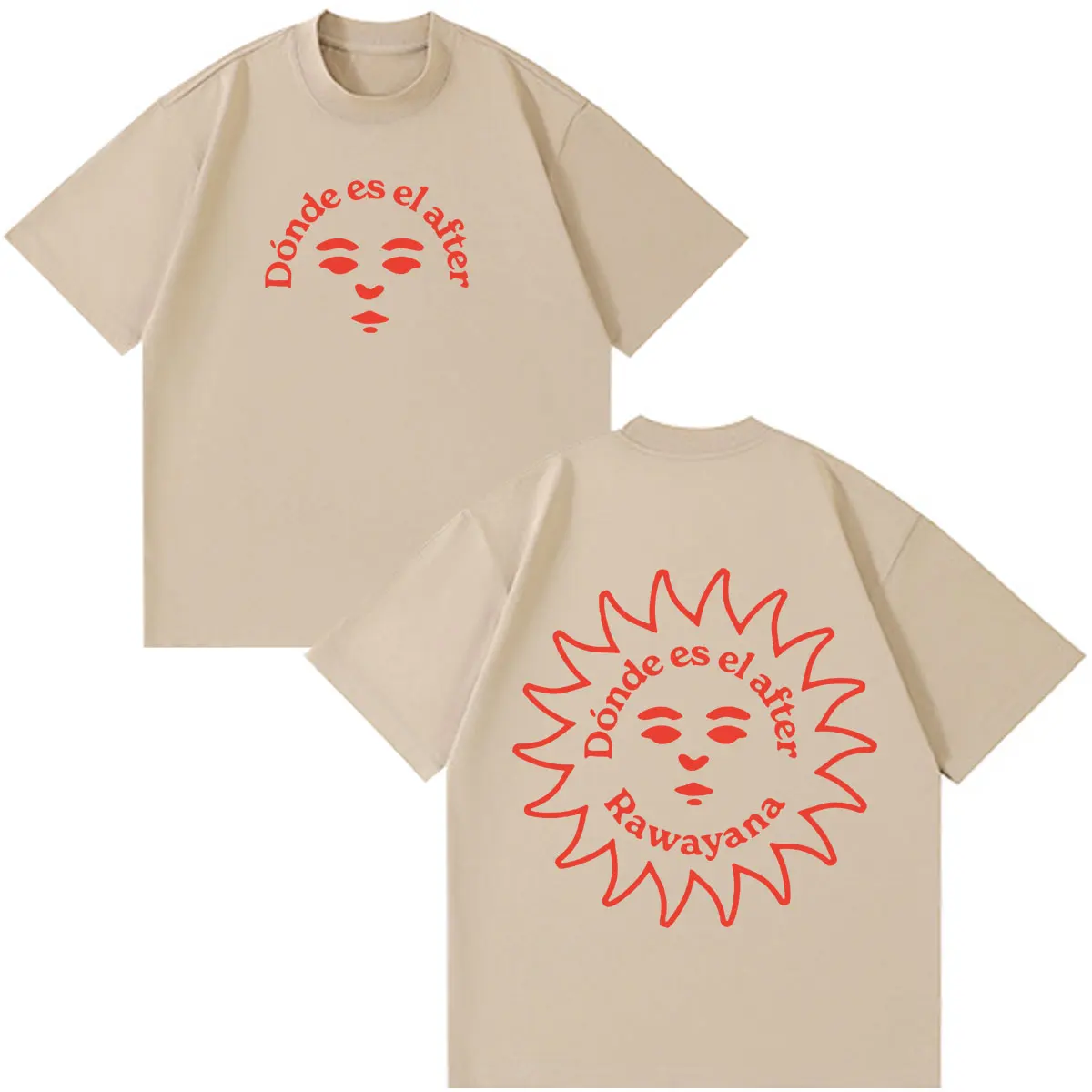 Rawayana: Wo ist das After? Album Merch T-Shirt für Herren und Damen, modisches T-Shirt, Sommer, kurzärmelig, Baumwolle, locker, übergroß – Detail 7
