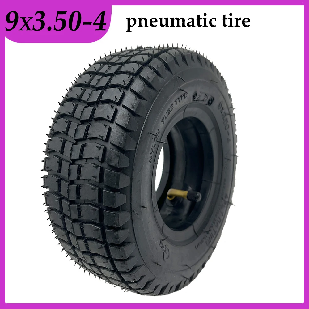 9x3.50-4 Tire 9 Inch 3.50-4 Wear-Resistant Inner Tube Outer Tyre for Electric Scooter Mini Motorcycle Karting