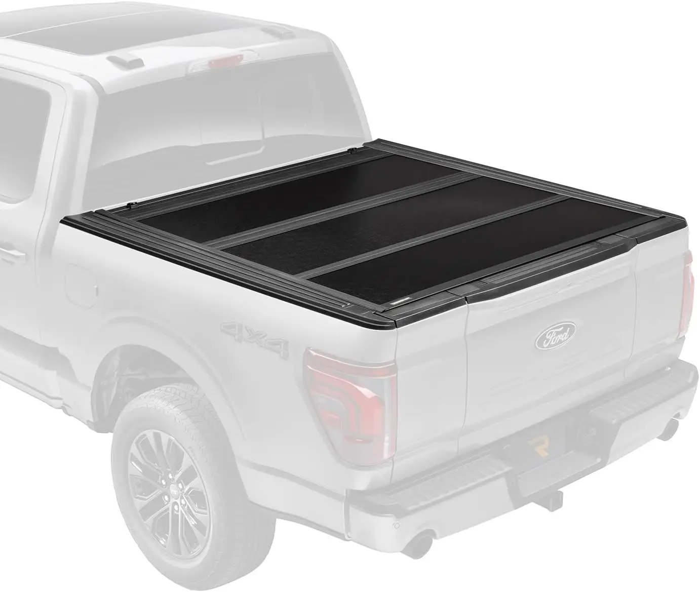 Truck Bed Tonneau Cover, Hard Folding Style, Compatible with 2021-2025 Ford F-150 with 5' 7