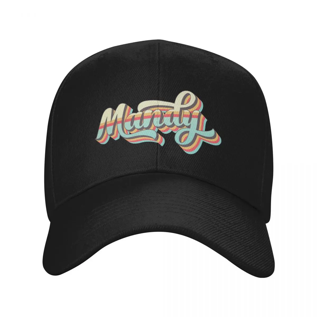 Mandy name - cool 70s retro font surf style design Baseball Cap Hood Dropshipping Trucker Hats For Men Women's