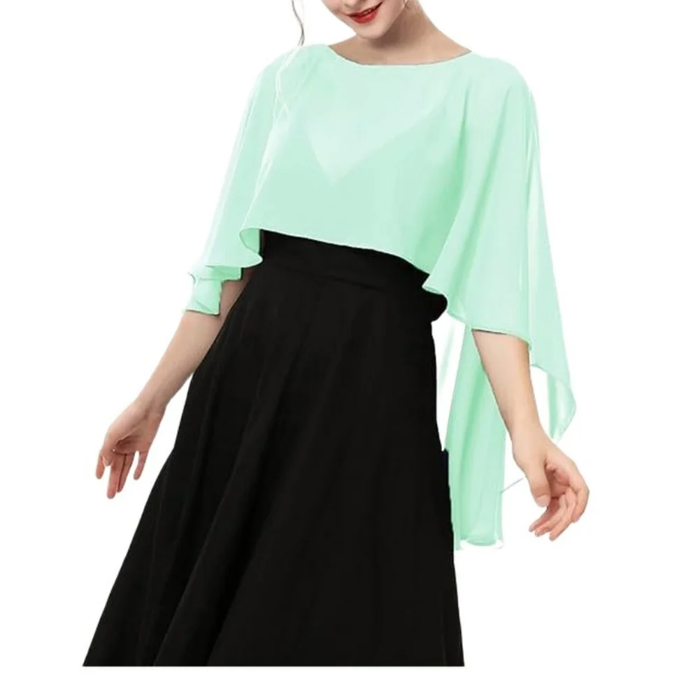 Protezione solare da spiaggia Avvolgimento da sera Coprimaterale Avvolgente in chiffon leggero Abbigliamento per tutte le stagioni Copertura di protezione solare