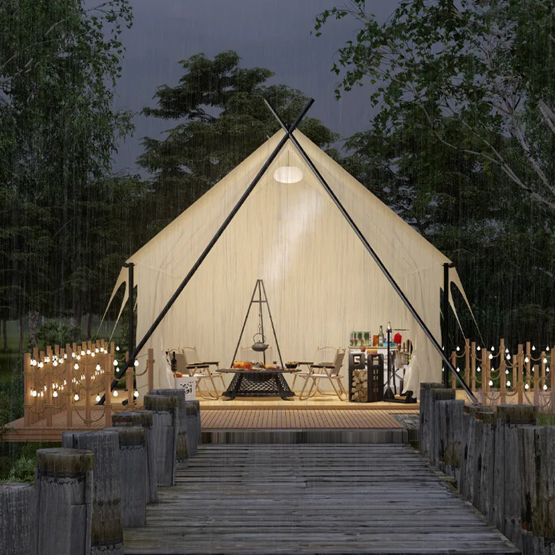 호텔 레스토랑 텐트 야외 경관지 캠핑장 홈스테이 인터넷 유명인 외딴 고급 오두막 체류