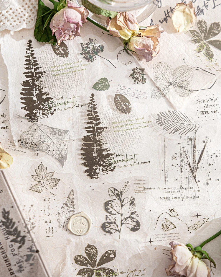20-teiliges Aufkleber-Set für Pflanzen, Blumen, Pflanzen, dekorative Aufkleber, DIY-Planer, Tagebuch, Journal, Scrapbook-Zubehör – Detail 9
