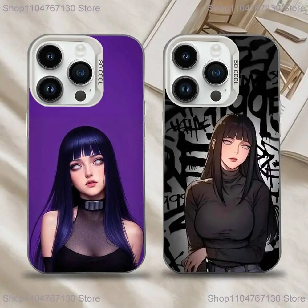 

H-Hinata Anime H-Hyuga Phone Case For iPhone 16,15,14,13,12,11,Mini,Pro,SE,MAX White Matte Shockproof Cover