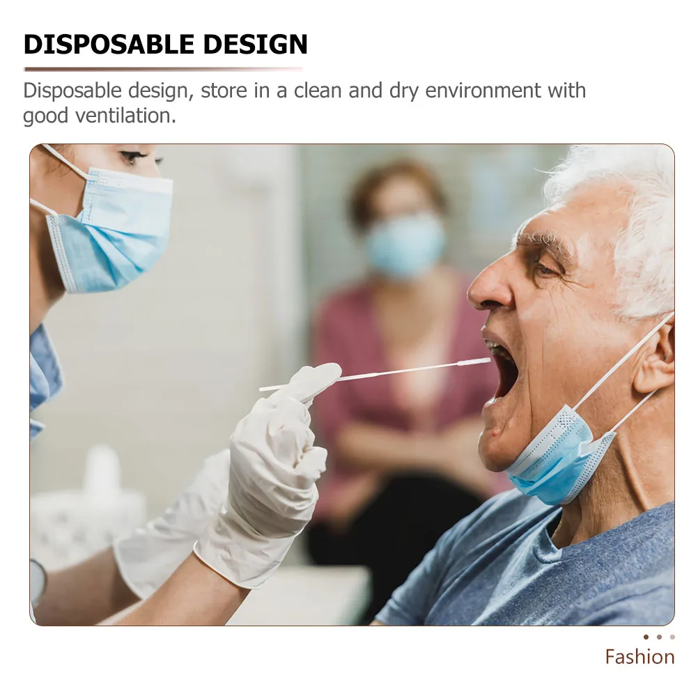 

50Pcs Nasal Swabs Disposable Flocked Swabs for Nasopharyngeal Specimen Collection Hospital Laboratory Use Nasal Swab