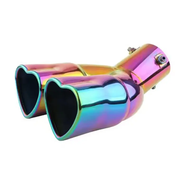 

Universal Heart Shaped Car Exhaust Tail Pipe Muffler Stainless Steel 63 Mm Heart Edge Outlet Pipe Car Tip-A74F