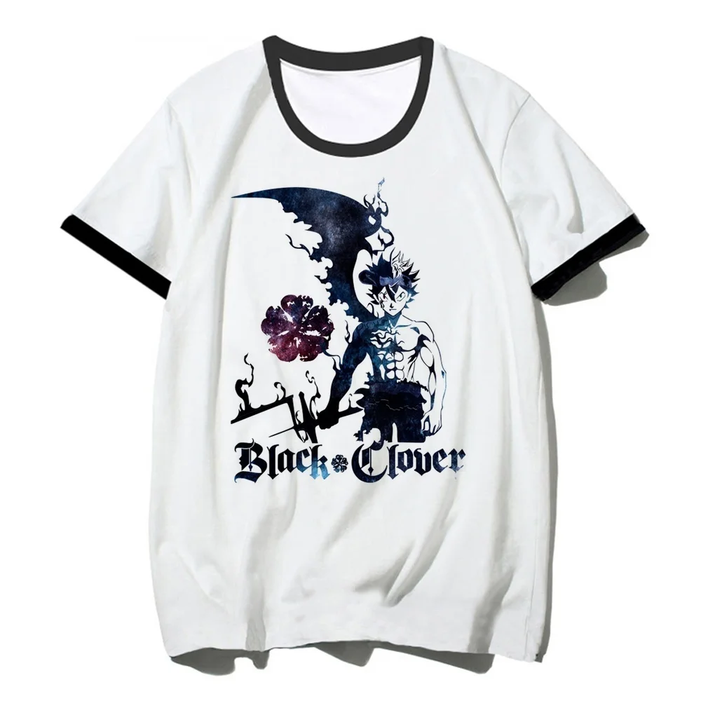Black Clover tshirt female meme streetwear aesthetic grunge top tees korean fashion aesthetic 80s party Psychedelic