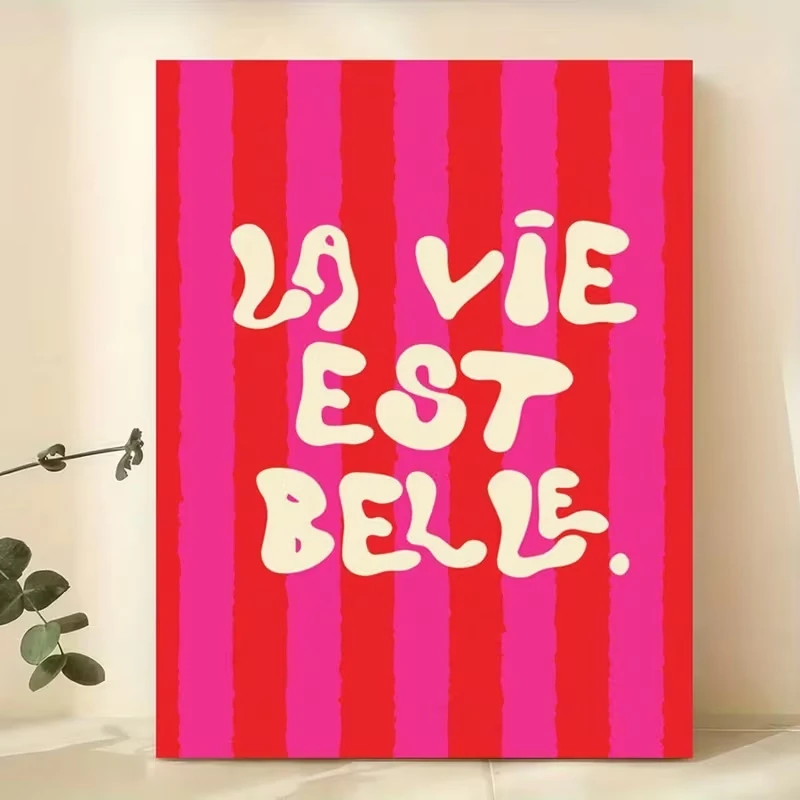 Modernes rotes Leben ist schön, Wandkunstdrucke, Leinwandgemälde, Poster, Bild für Wohnzimmer, Schlafzimmer, Heimdekoration, Geschenk