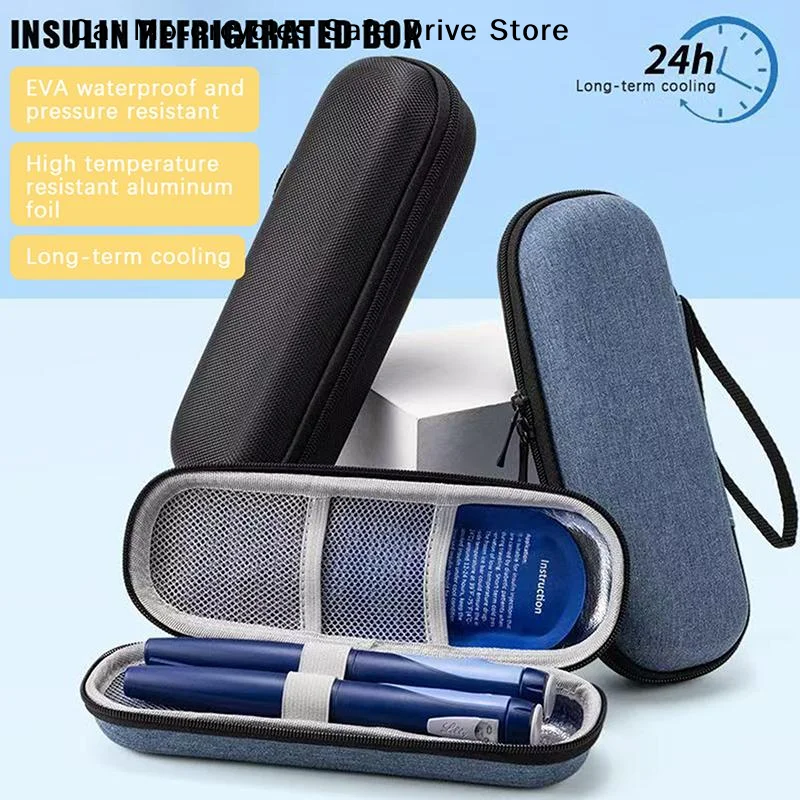 【M】1Set Portable Diabetic Insulin Cooling Bag Protector Refrigerated High Capacity  Cooler Organizer Travel Case
