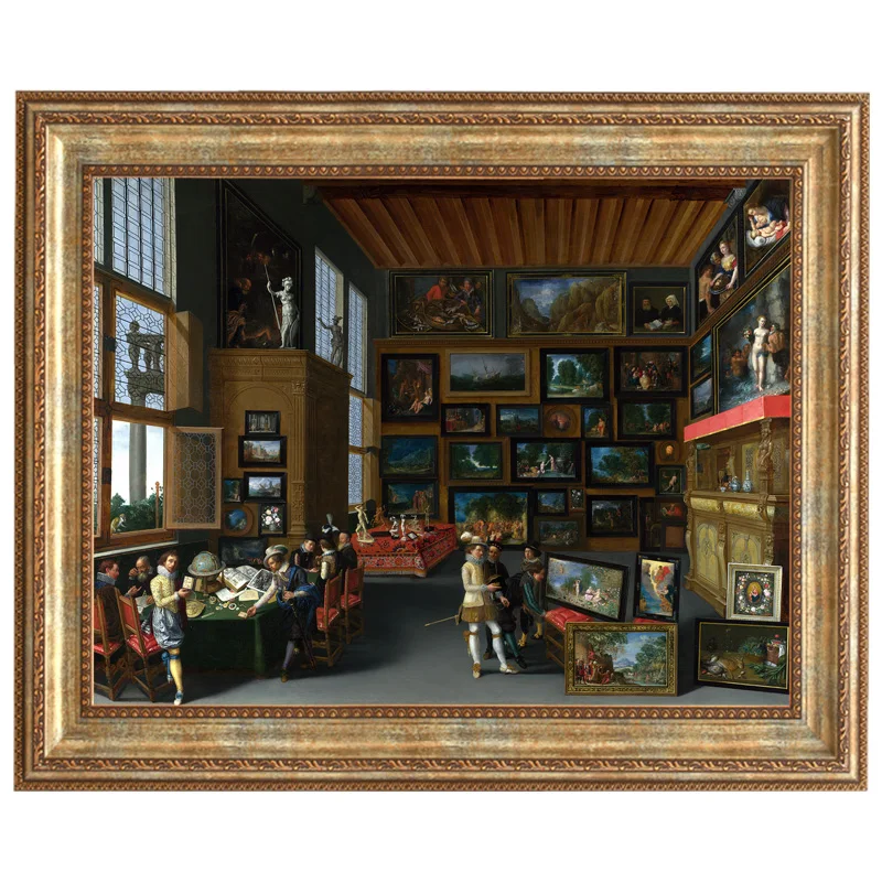 

Renaissance oil painting American architecture decoration living room European corridor mural dining room retro light luxury