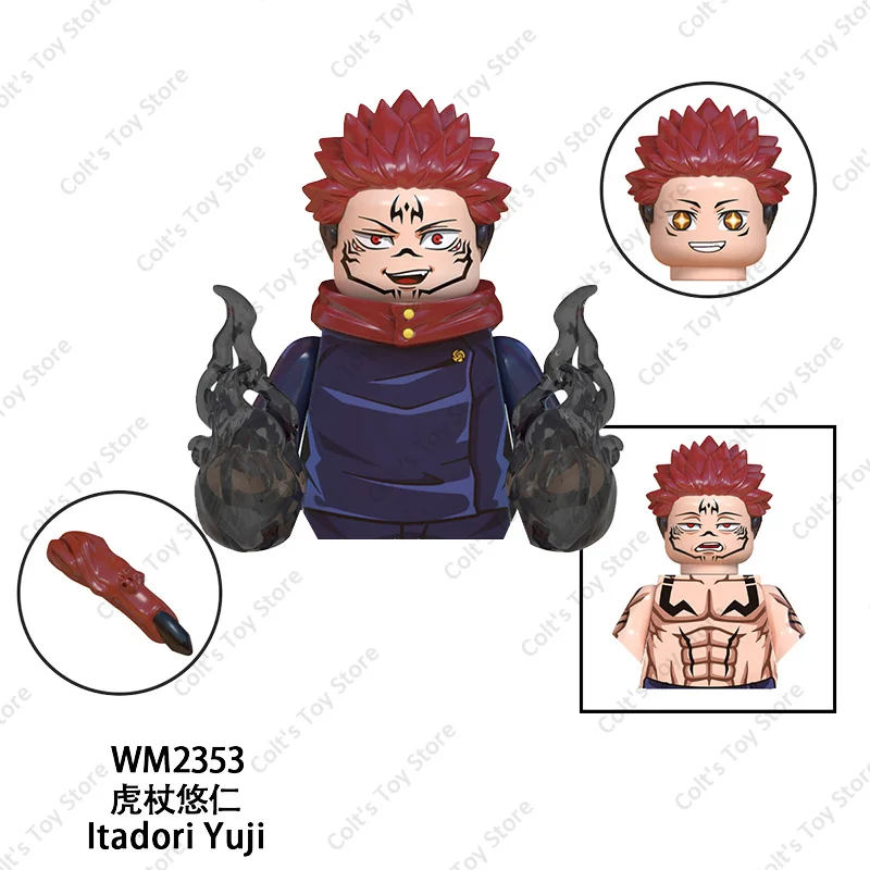 NEW Jujutsu Kaisen Toys Satoru Gojo Itadori Yuji Mini Action Figures Building Blocks Classic Japan Anime Dolls Model Kids Gifts