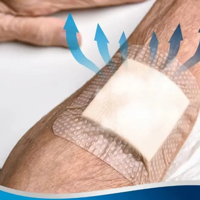 

Waterproof Foam Dressing Adhesive Sterilized Wound Bandage with Border Pressure 5 Sizes Ulcer Patch