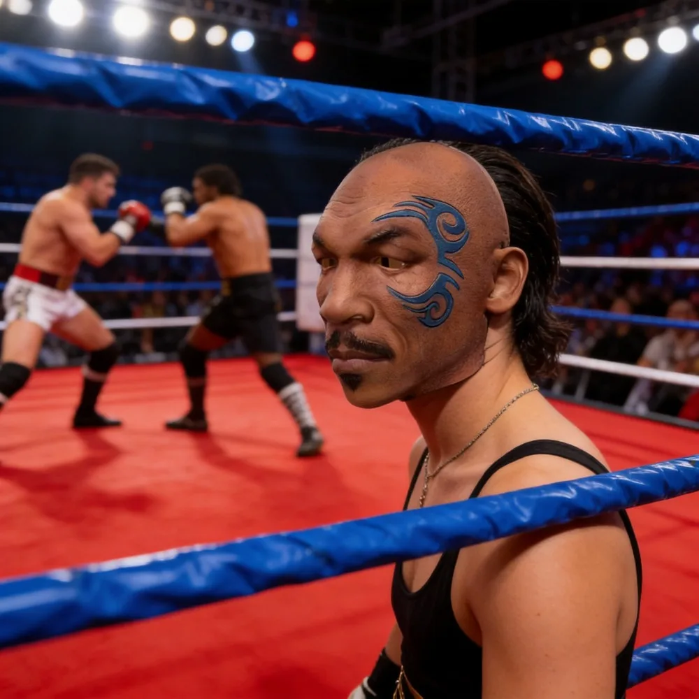 

Strong Boxer Man Latex Mask Funny Cosplay Headgear Halloween Party Props