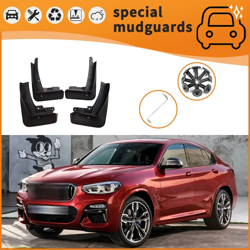 

For 14-19 BMW X4 models Mudguards Fender Mudflaps Front Rear Flares Splash Guards Cover Car Accessorie