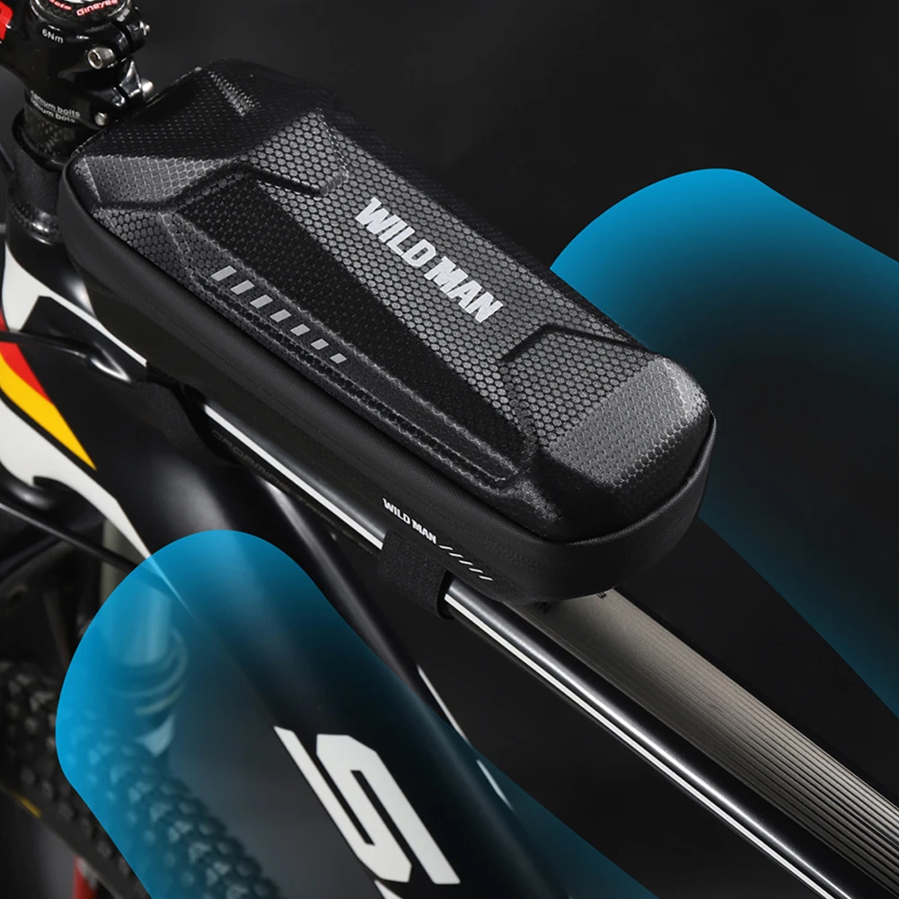 

WILD MAN Waterproof MTB Bike Front Frame Tube Hard Shell Bags Cycling Equipment MTB Bike Top Tube Shell Cycling Pouch