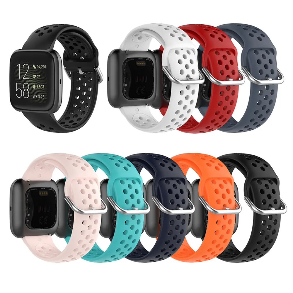 Silicone Breathable Band Strap For Fitbit Versa 2/Versa SE Smartwatch Replacement Wristband Bracelet For Fitbit Versa Lite Watch