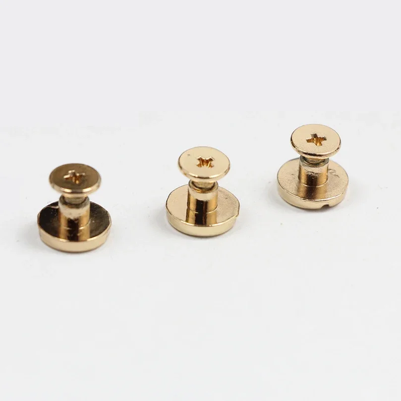 10X6mm Gold Tone pop rivets stud screw for leather bags shoes wallets belts bracelets decorative rivet,wholesale for 100pcs/lot