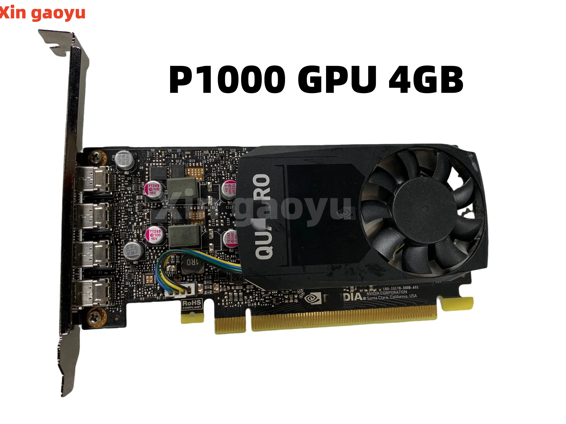 Original  FOR Quadro NVIDIA P1000 Professional Graphics Card GPU 4GB 4 mini DP interfaces 0R27V4 100% TEST OK