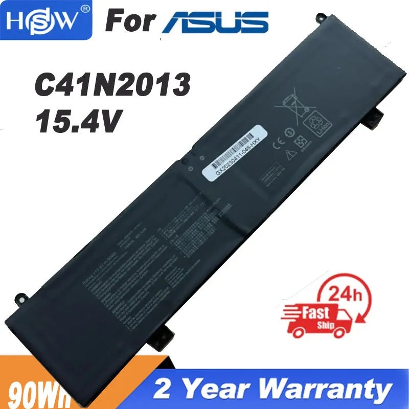 

New 90WH 5845mAh C41N2013 Laptop Battery For Asus STRIX G17 G713 ROG STRIX G15 G513 G513QY GA503QS GU603HE/HM GU603HR H5600QM