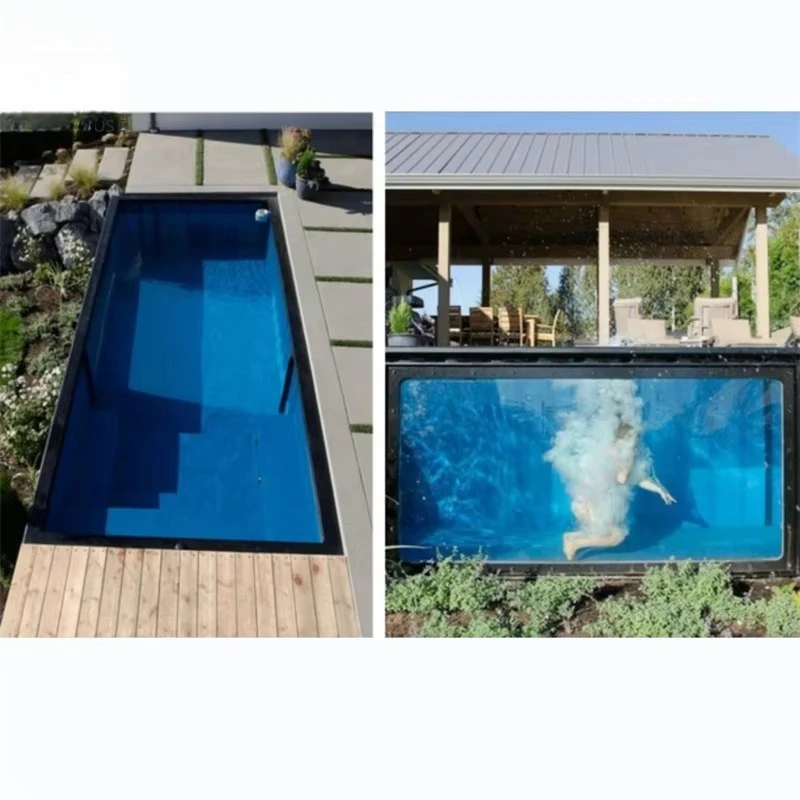 Fabriekszwembadcontainer Prefab 20ft 40ft verzendcontainer zwembaden voor buiten bovengronds zwembad