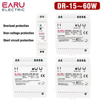 15W 30W 45W 60W Single Output 5V 12V 15V 24V Industrial Din Rail Power Supply Switch DR-15 DR-30 DR-45 DR-60