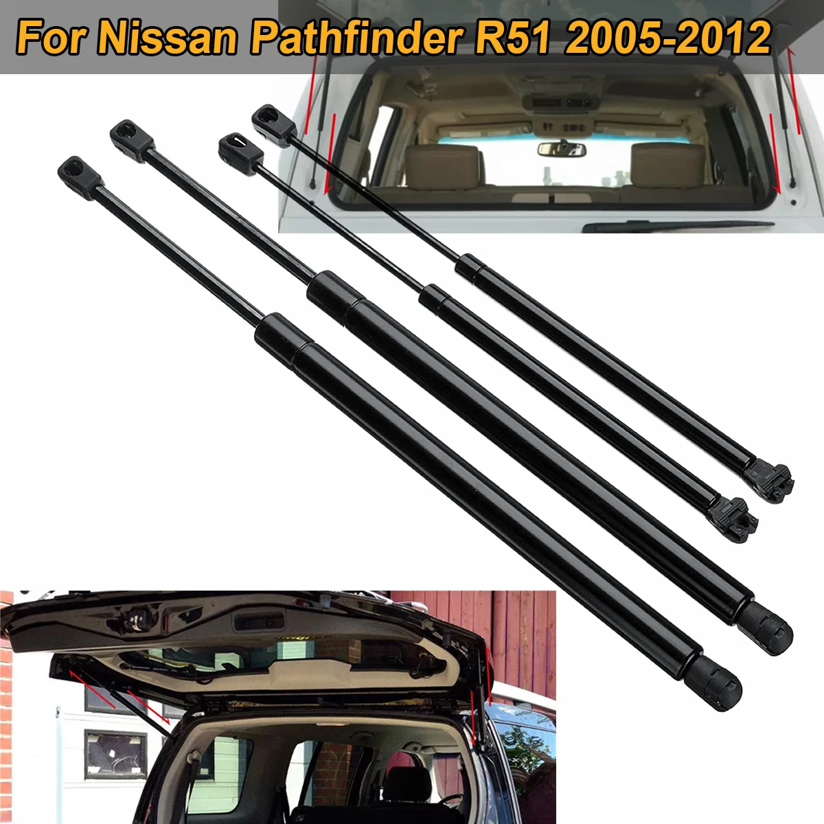 

Rear Window Lift Support + Tailgate Shock Spring Gas Struts Damper Bar For Nissan Pathfinder R51 2005-2012 Car Accessories