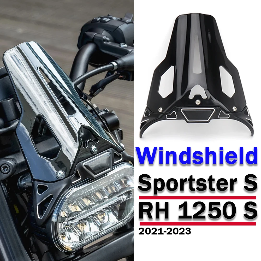 

Motorcycle Windshield Fairing Screen For Sportster S 1250 RH1250S 1250 S 1250RH Aluminum Acylic Windscreen Deflector Wind Screen