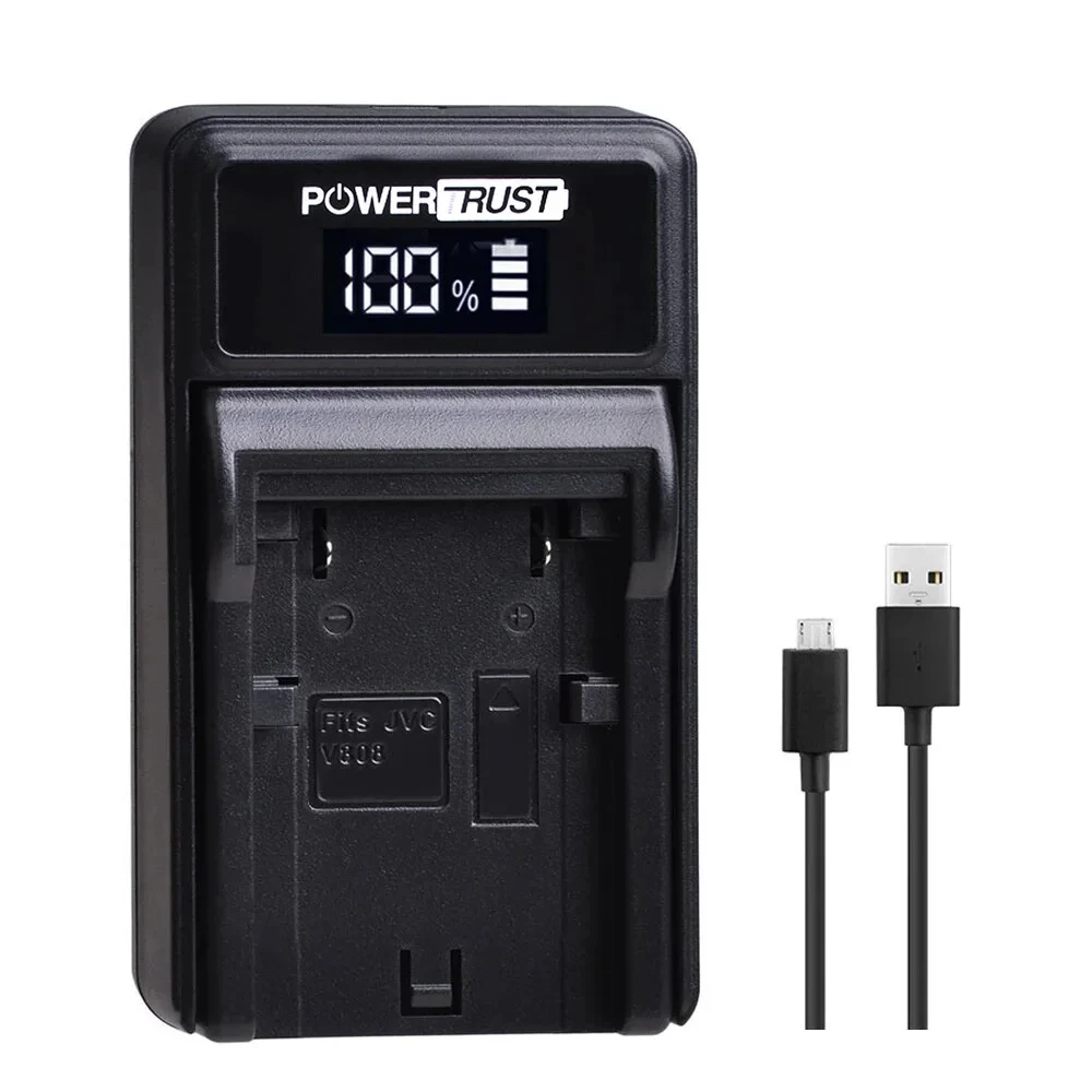 PowerTrust BN-VF808U Bateria VF808 Battery+Charger for JVC GZ-MG575 GZ-MG555 GR-D740 GR-D745 GR-D750 GZ-MG130 GZ-MG135 GZ-MG255