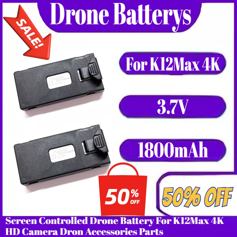 3.7V 1800mAh Nieuwe K12 Max Scherm Gecontroleerde Drone Batterij Voor K12Max 4K HD Camera Dron accessoires Onderdelen
