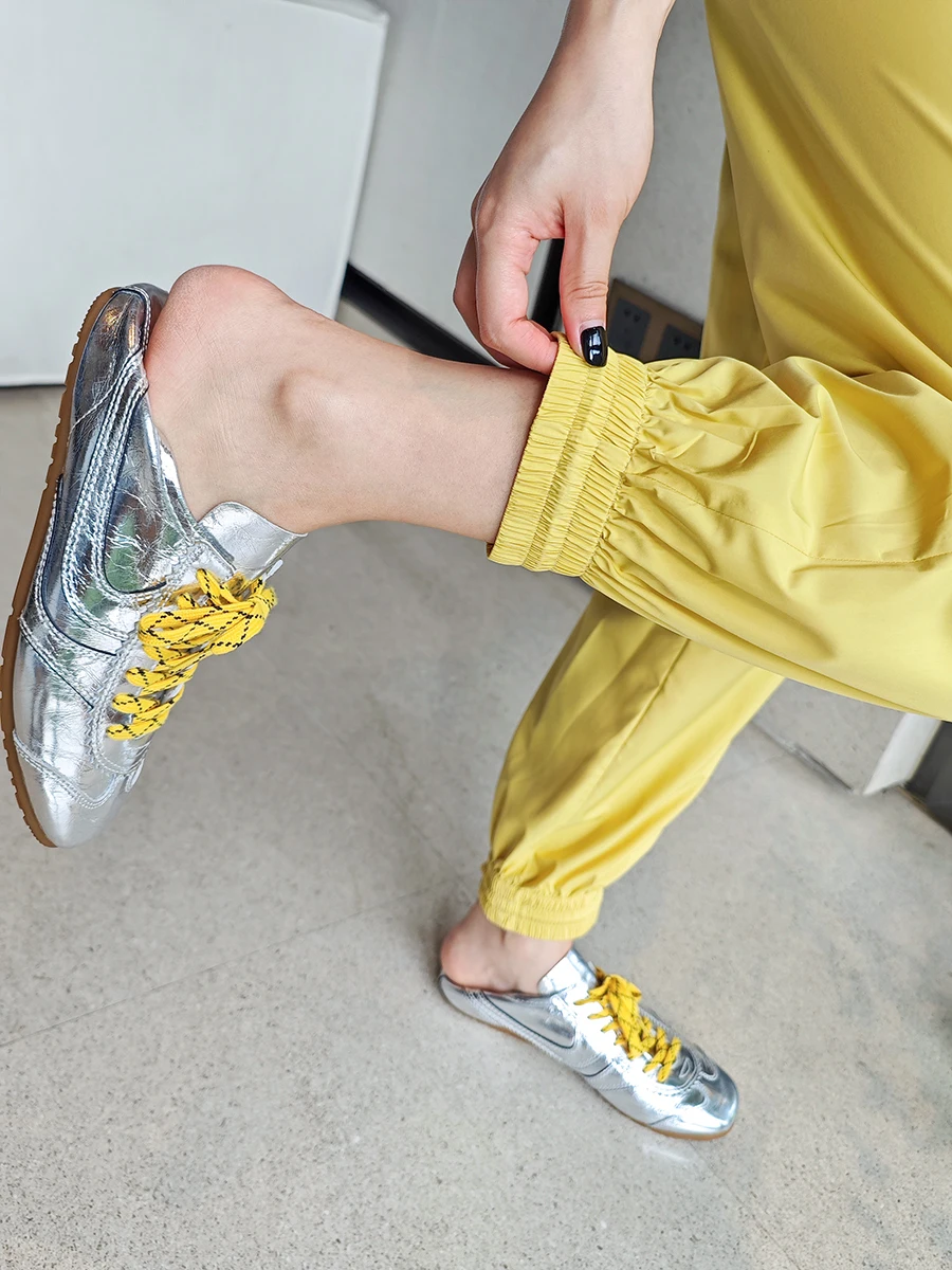 

Узкие брюки, удобные двухслойные длинные брюки с мышцами l талии, полиэфирное волокно, тонкие универсальные брюки