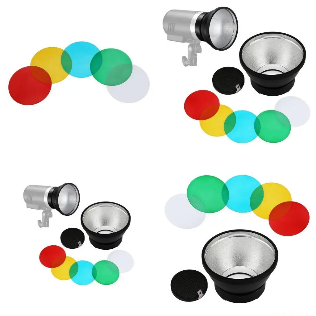 

Рассеиватель света рефлектора вспышки металла стойкости Э56Б с фильтром 5колор для АД300Про