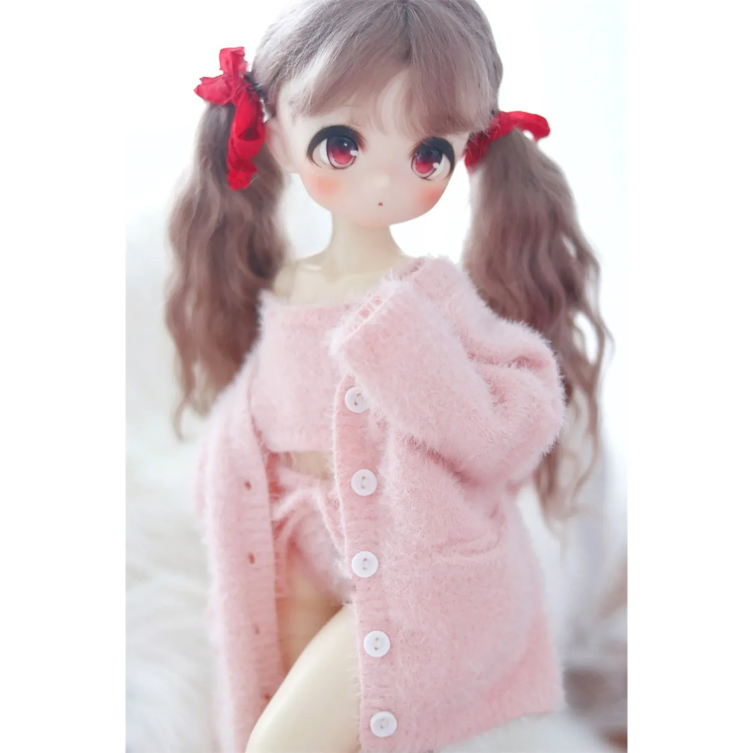 Vestiti Bjd 1/3 1/4 in stock abiti soffici cardigan + gilet + pantaloni set di vestiti 58-65 cm puyoodoll BJD