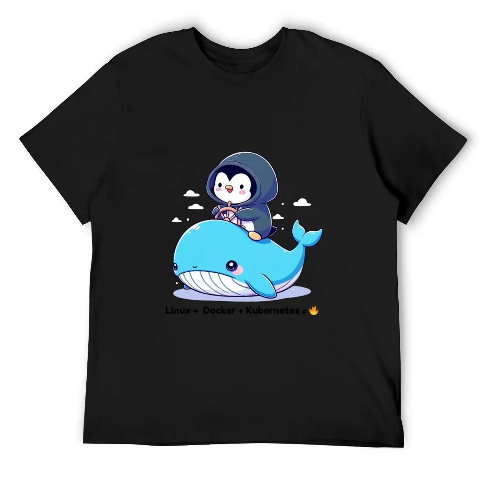 Linux + Docker + Kubernetes = ? T-Shirt custom shirt custom t shirt cheap stuff Men's t shirts