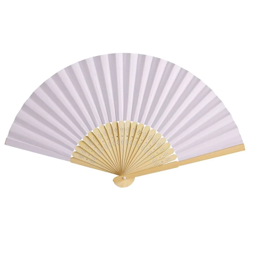 7 inch Party Gifts Folding DecorationTool Wedding Chinese Style Folding Paper Fan Hand Held Fan Photo Prop Tool Dance Fan