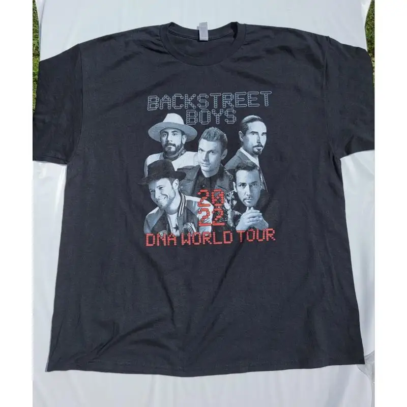 تي شيرت Backstreet Boys ConcerT للرجال Sz 2XL أسود 2022 DNA World Tour #1