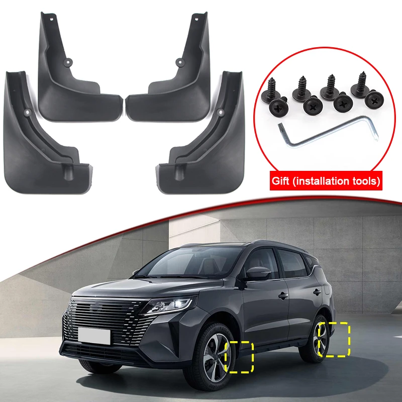 Car Styling Fit For LIVAN X6 PRO 2023 2024 ABS Car Mud Flaps Splash Guard Mudguards MudFlaps Front Rear Fender Auto Accessories