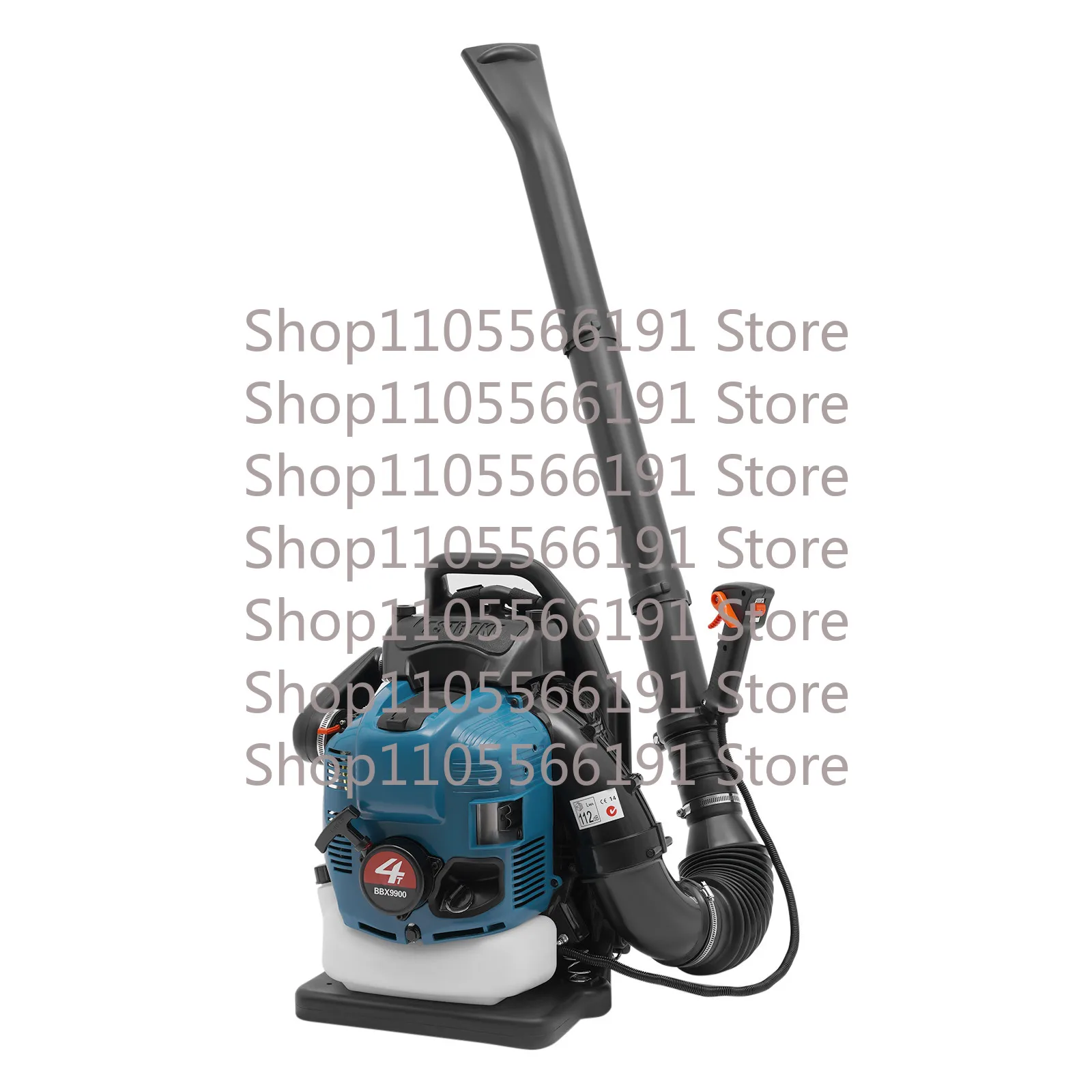 75.6CC 4-Stroke Gas Powered Backpack Leaf Blower 498ft³/s Powerful Blowing 1.9L Large Fuel Tank Woodworking Garden Tool
