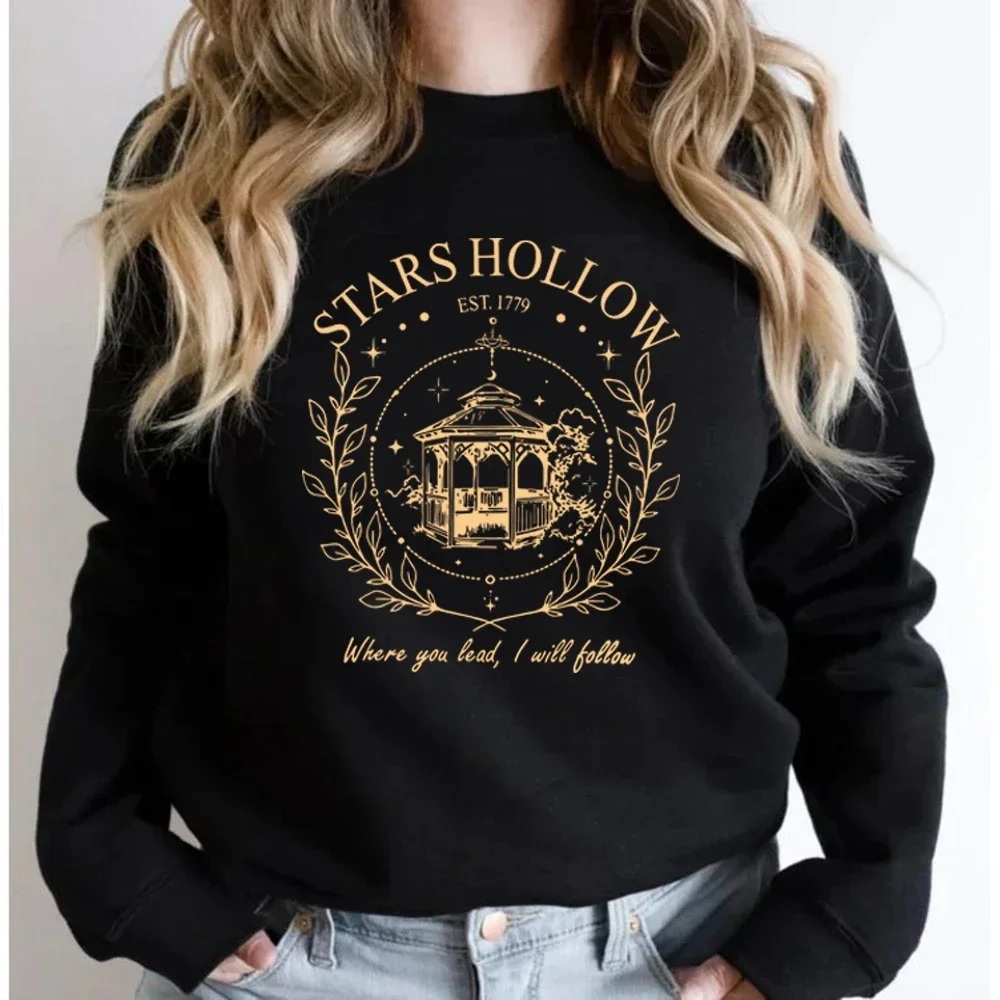 Vintage Stars Hallow Sweatshirt Lukes Diner Sweater Women Long Sleeve Sweatshirts Gilmore Girl Merch Pullover Women Clothes